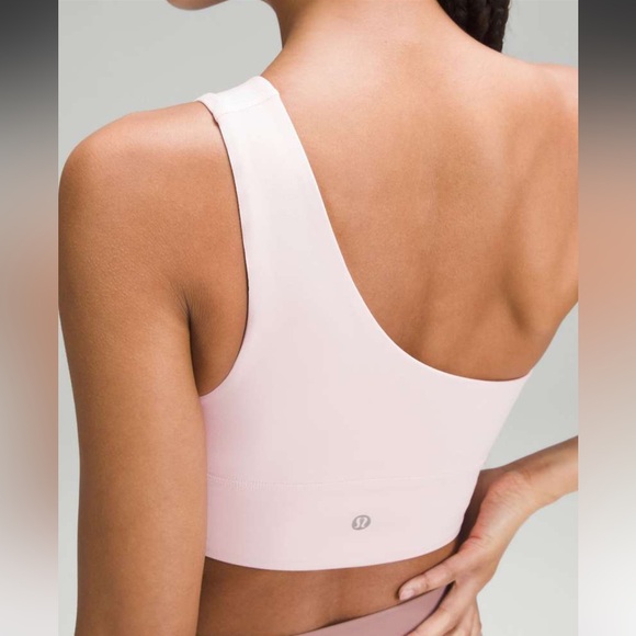 LULULEMON ALIGN ASYMMETRICAL BRA C/D PINK COLOR SIZE 12 NWT - Picture 4 of 6